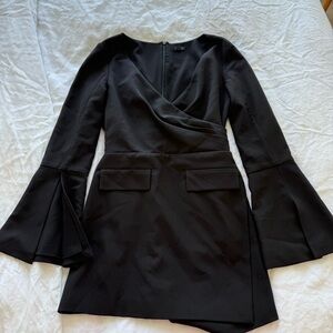 NBD Black Bell Sleeve Sheath Dress